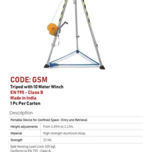 Supplier of Tripod with 10 Meter Winch - EN795 - Class B in UAE